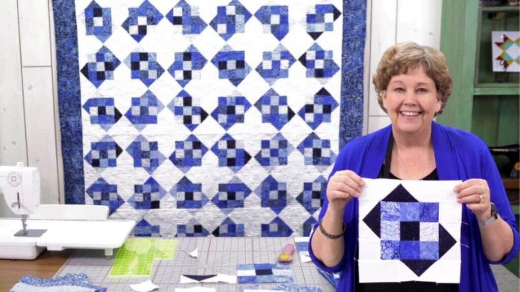 Finished Tilted Nine Patch Quilt With Jenny Doan, a completed DIY project