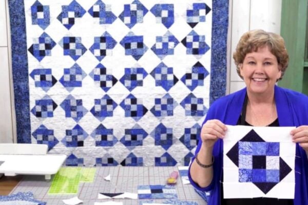 Finished Tilted Nine Patch Quilt With Jenny Doan, a completed DIY project