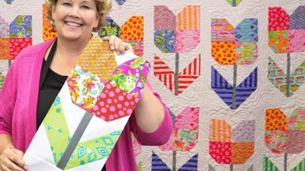 Finished Totally Tulips Quilt With Jenny Doan, a completed DIY project