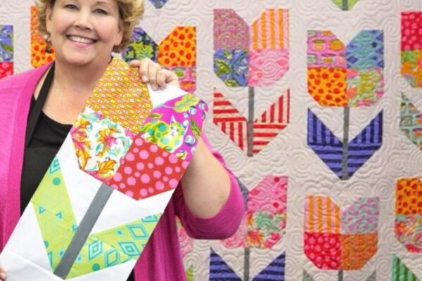 Finished Totally Tulips Quilt With Jenny Doan, a completed DIY project