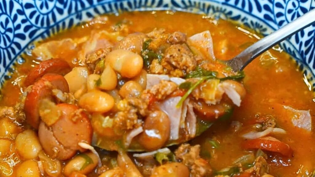Traditional Charro Beans, homemade and freshly served