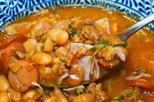 Traditional Charro Beans, homemade and freshly served