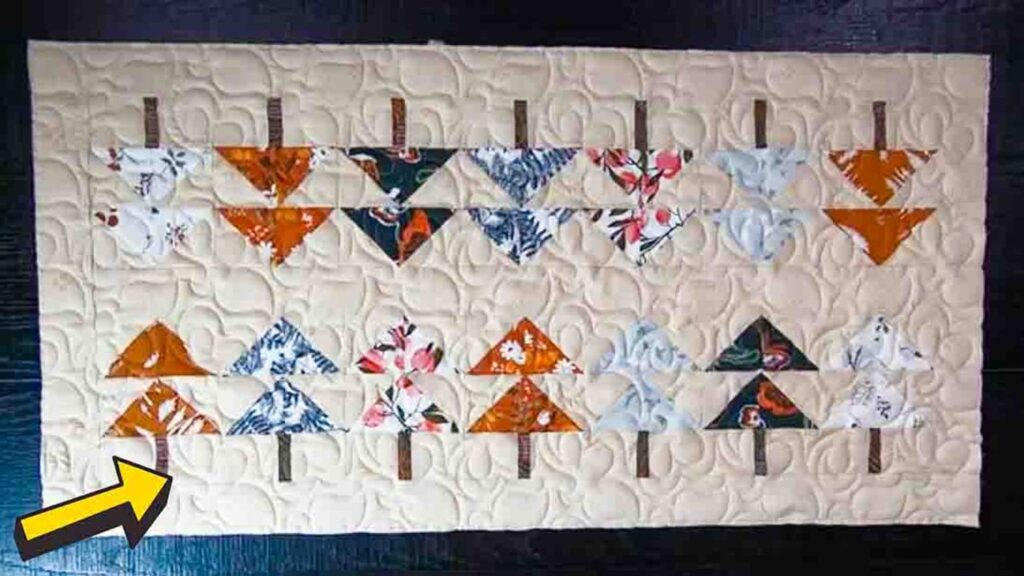 Finished Tree Line Table Runner Quilt, a completed DIY project