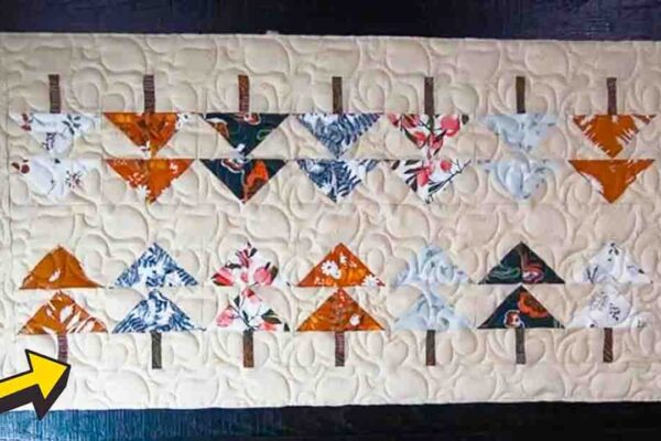 Finished Tree Line Table Runner Quilt, a completed DIY project