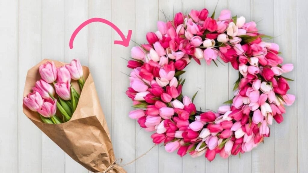 Finished a Tulip Wreath, a completed DIY project