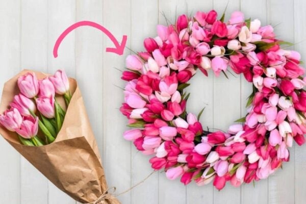 Finished a Tulip Wreath, a completed DIY project