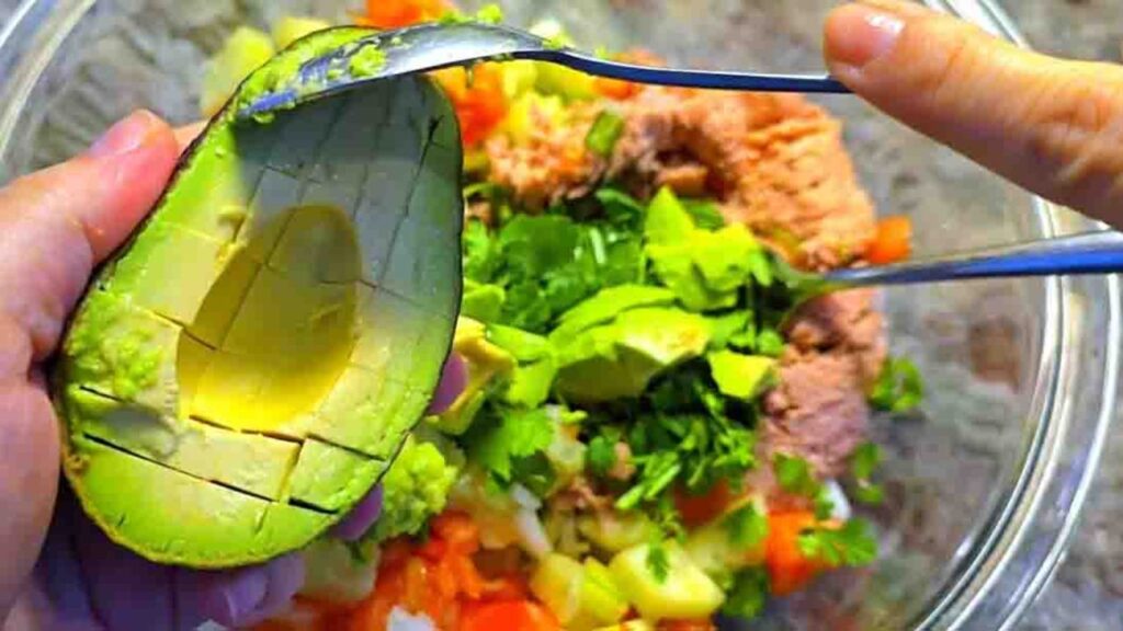 Tuna Avocado Salad, homemade and freshly served