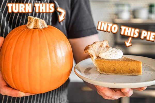 Turn a Whole Pumpkin Into The Best Pumpkin Pie, homemade and freshly served