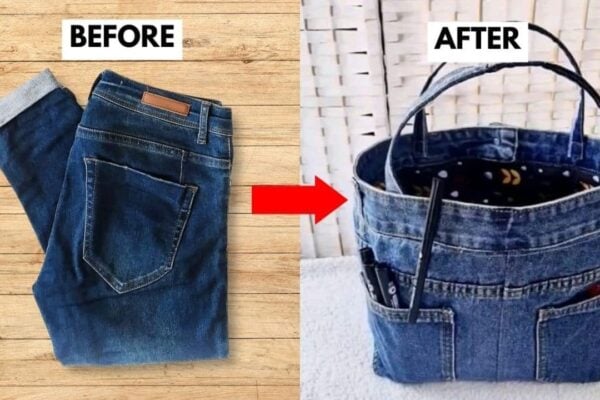 Finished Turn an Old Pair of Jeans into a Bag, a completed DIY project