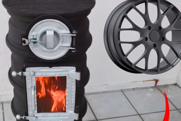 Finished Turn Old Tire Rims Into A DIY Stove, a completed DIY project
