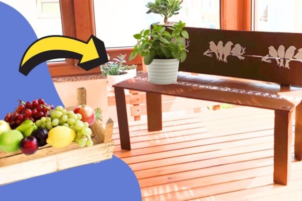 Finished Turning a Wooden Fruit Box into a Plant Table, a completed DIY project