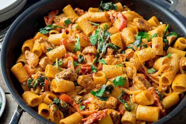Tuscan Chicken Pasta, homemade and freshly served