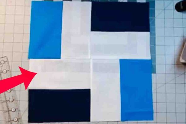 Finished Two by Two Quilt Block, a completed DIY project