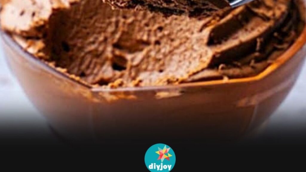 Two Ingredient Chocolate Mousse, homemade and freshly served