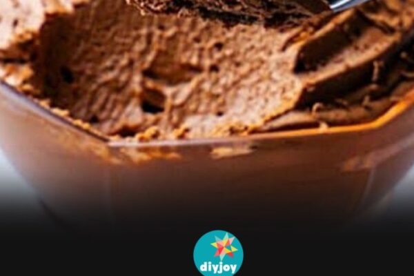 Two Ingredient Chocolate Mousse, homemade and freshly served