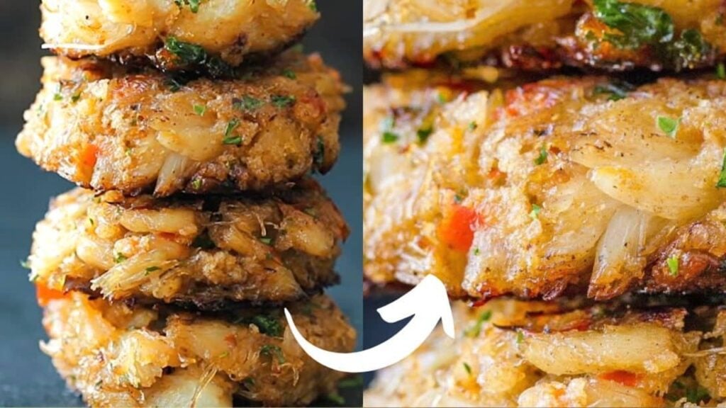 Ultimate Crab Cake and Dipping Sauce, homemade and freshly served