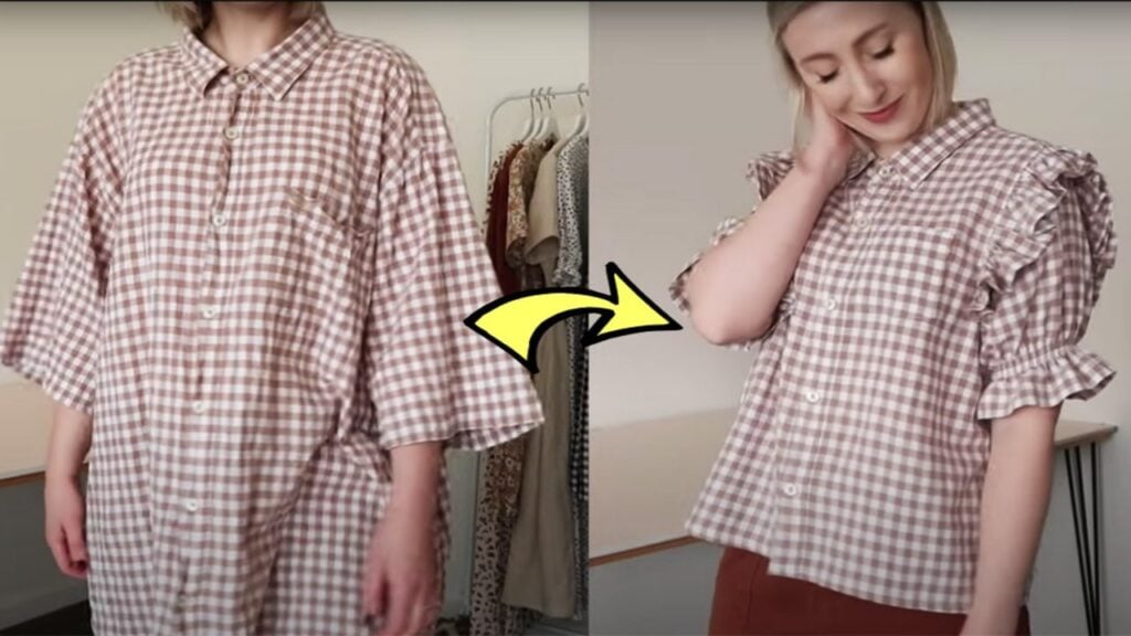 Finished How to Upcycle a Man’s Shirt into a Ruffled Blouse, a completed DIY project