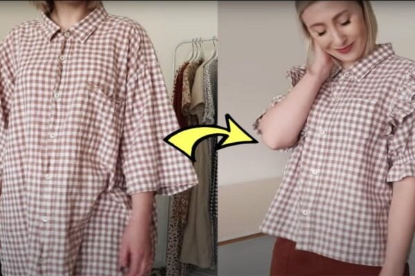 Finished How to Upcycle a Man’s Shirt into a Ruffled Blouse, a completed DIY project
