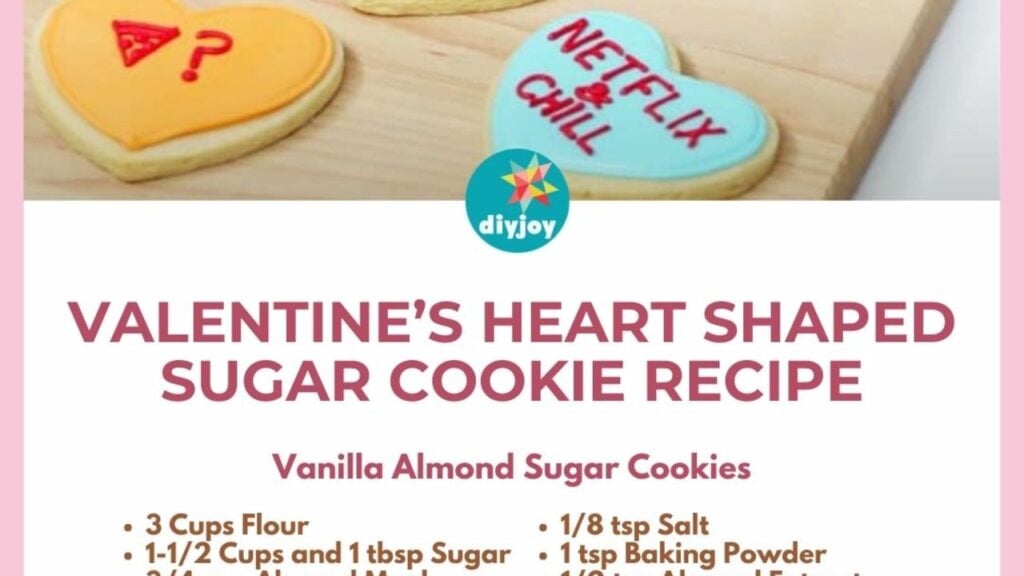 Valentine’s Heart Shaped Sugar Cookie, homemade and freshly served