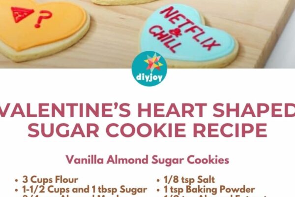 Valentine’s Heart Shaped Sugar Cookie, homemade and freshly served