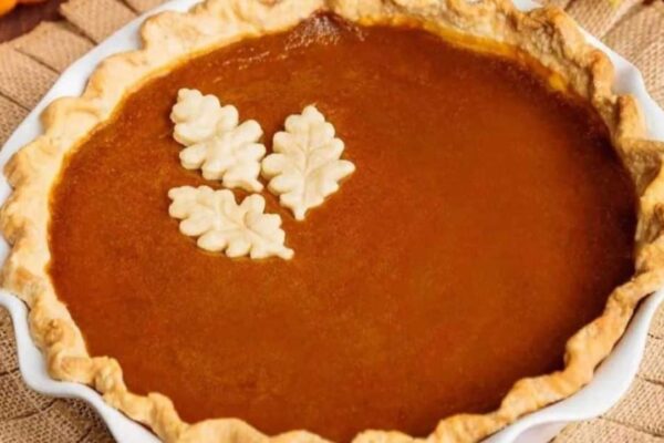 Deep Dish Pumpkin Pie That’s Vegan and Gluten Free, homemade and freshly served