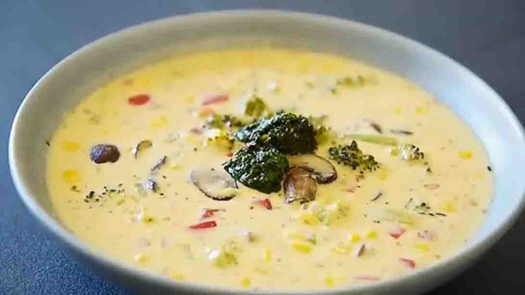 Creamy Vegetable Soup, homemade and freshly served
