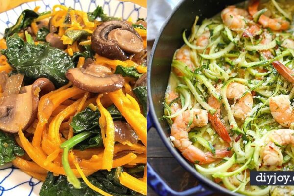 35 Veggie Noodle Recipes For A Healthy Low Carb Meal, homemade and freshly served