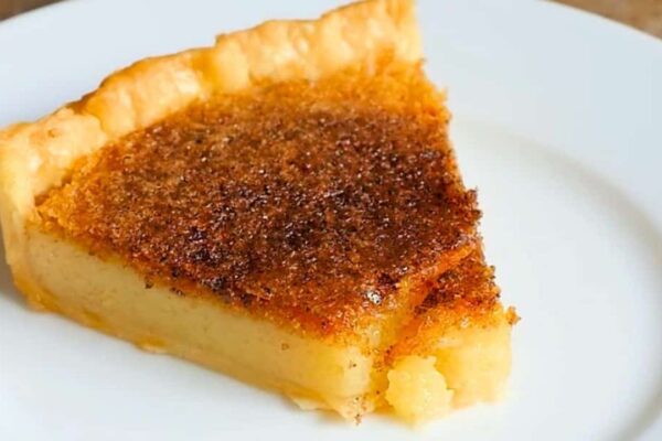 Vinegar Pie, homemade and freshly served