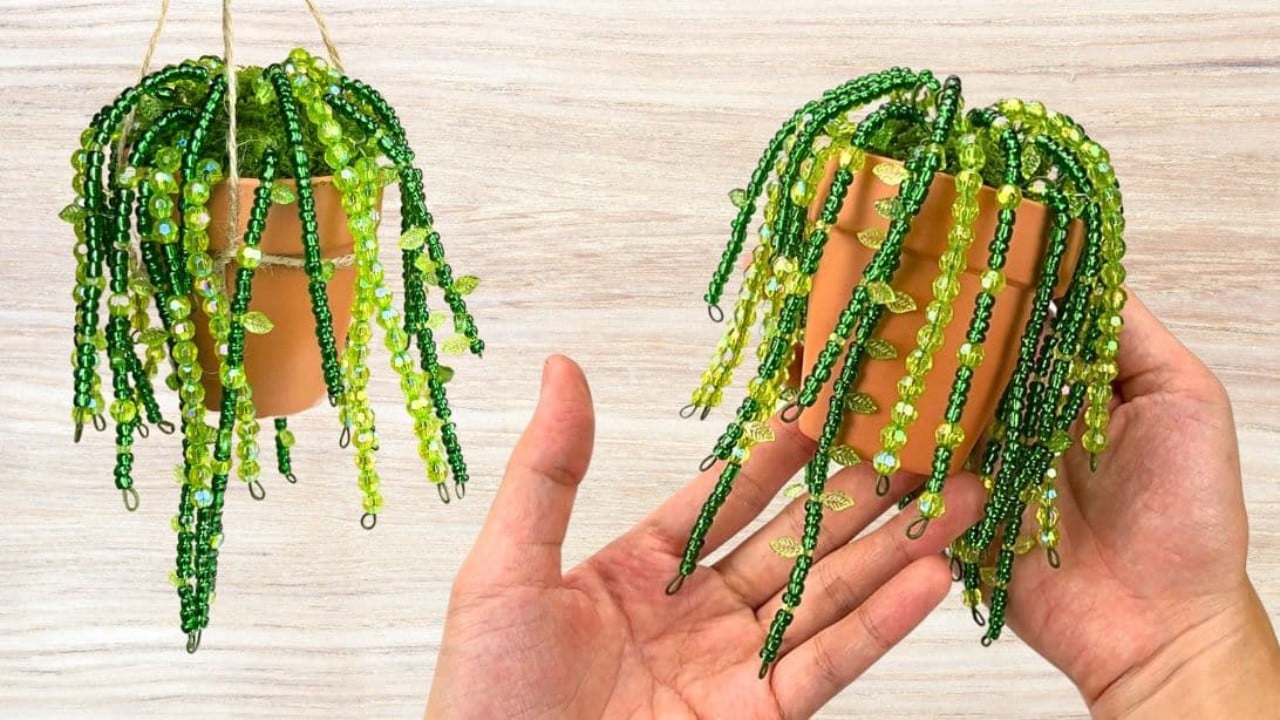 Beaded Desk Plant - DIY Terrarium Ideas