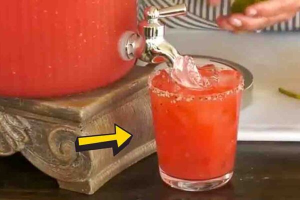 Watermelon Strawberry Agua Fresca, homemade and freshly served