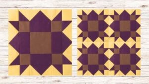 Finished Weathervane Quilt Block, a completed DIY project