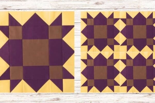 Finished Weathervane Quilt Block, a completed DIY project