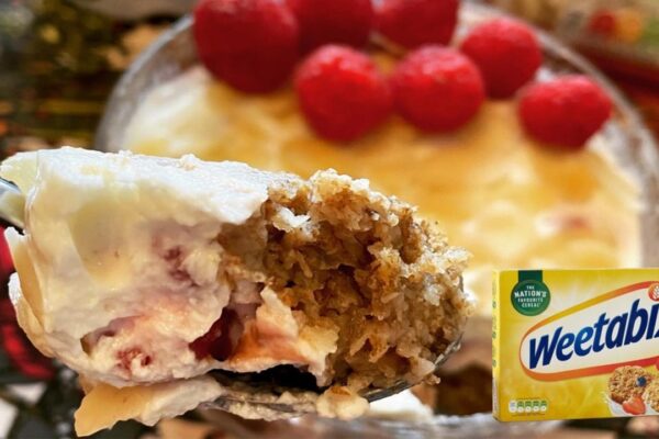 Tiktok Weetabix Cheesecake, homemade and freshly served