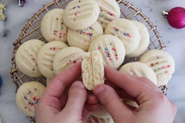 Whipped Shortbread Cookie, homemade and freshly served