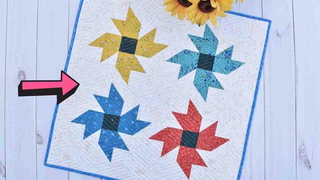 Finished Wildflowers Table Topper Quilt, a completed DIY project
