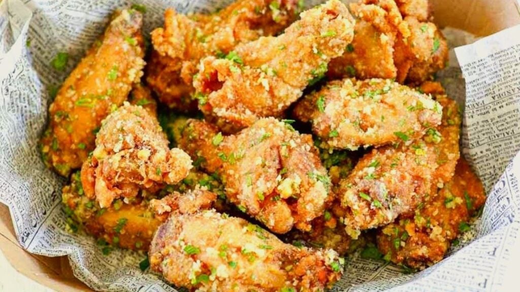 Wingstop Copycat Garlic Parmesan Wings, homemade and freshly served