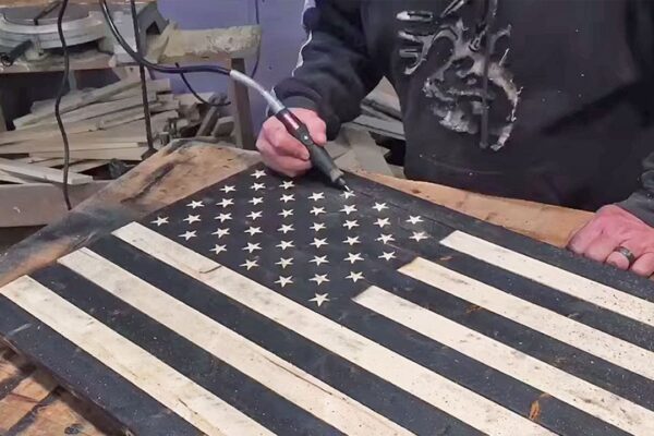 You Can Make This Antiqued Wood American Flag In 5 Easy Steps