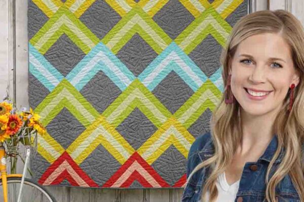 Finished Woven Chevron Quilt, a completed DIY project