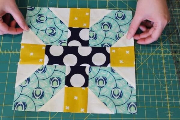 Finished X Plus Block Quilt, a completed DIY project