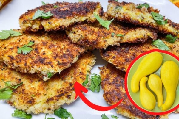 Yellow Squash Fritters, homemade and freshly served