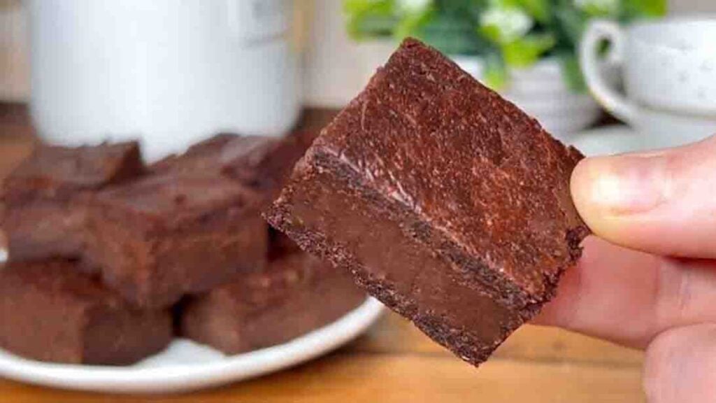 4-Ingredient Yogurt Chocolate Squares, homemade and freshly served