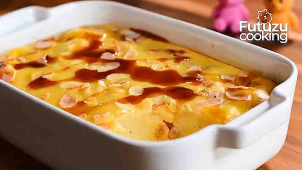 Yogurt Dessert Casserole, homemade and freshly served