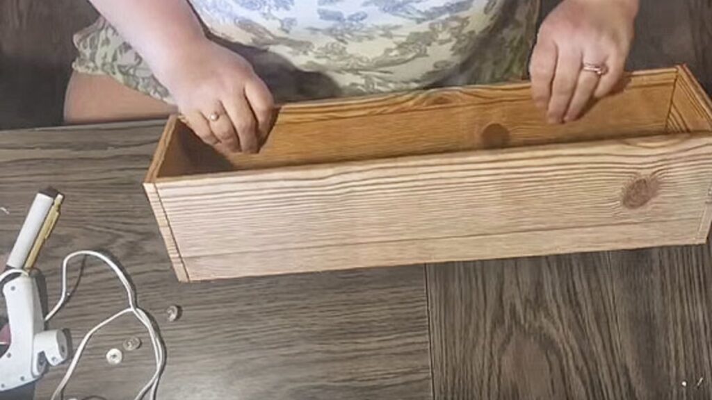 Finished This $4 Faux Wood Crate Looks So Much More Expensive Than It Is, a completed DIY project