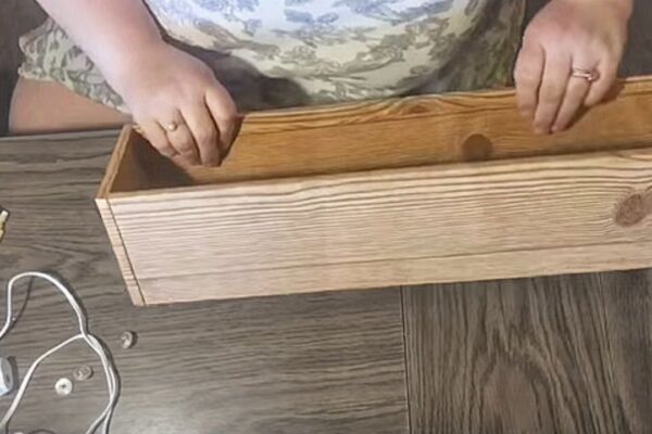 Finished This $4 Faux Wood Crate Looks So Much More Expensive Than It Is, a completed DIY project
