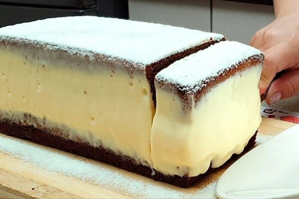 Yummy Ice Cream Chocolate Cake, homemade and freshly served