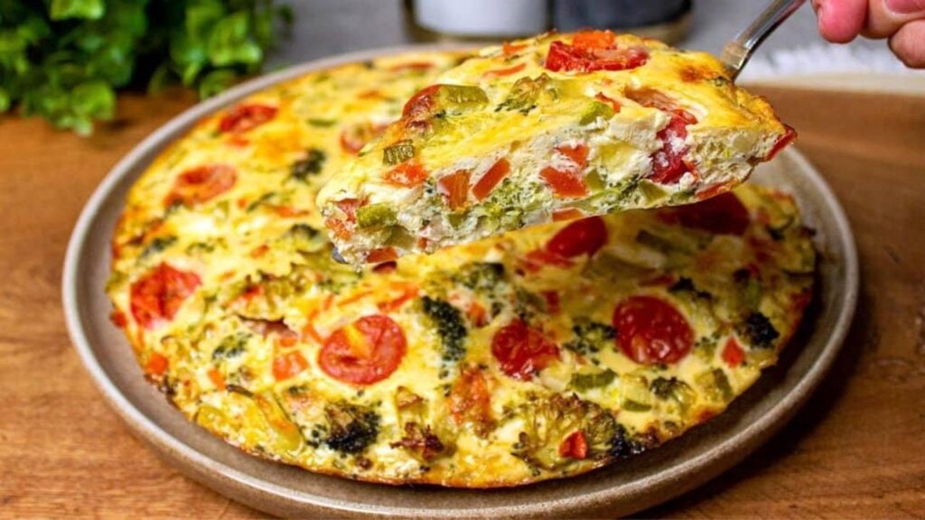 Zucchini Broccoli Casserole, homemade and freshly served