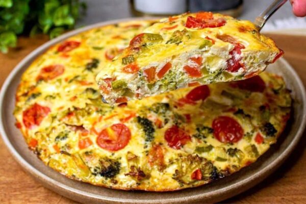 Zucchini Broccoli Casserole, homemade and freshly served