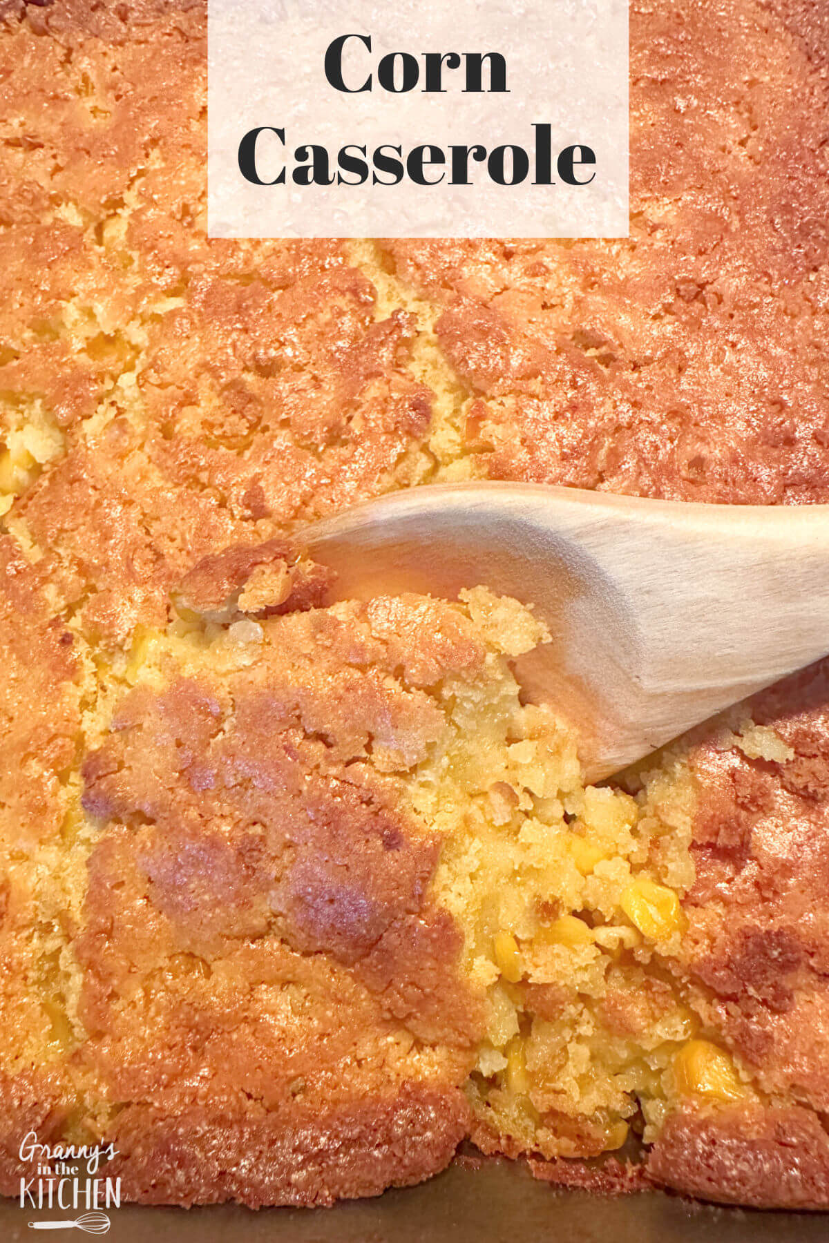 Cheesy cornbread casserole side dish for a fall dinner table