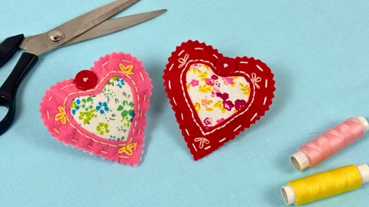 Fabric Scraps | DIY Fabric Scrap Hearts Sewing Tutorial