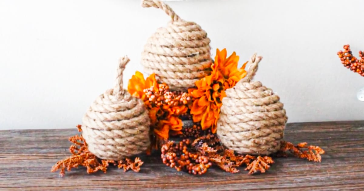 Pumpkin Decorations For Fall DIY Rope Pumpkin Rustic Farmhouse Fall Decor